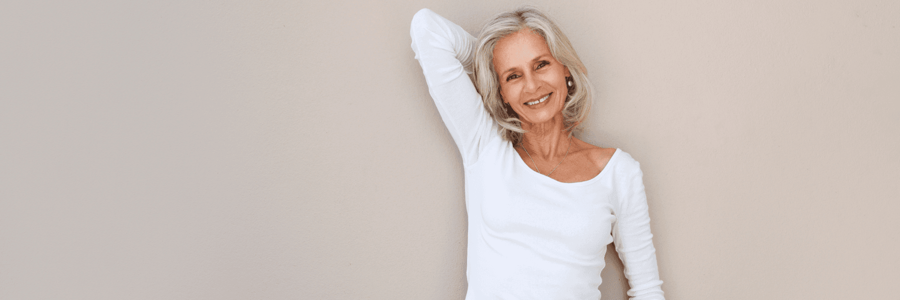 woman smiling with dental implant in huntsville